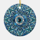 Evil Eye Amulet Mosaic Mandala Art Keramik Ornament (Vorne)