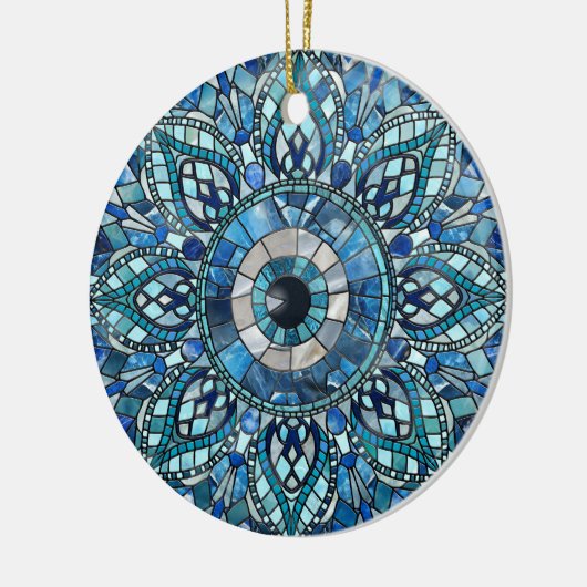 Evil Eye Amulet Mosaic Mandala Art Keramik Ornament (Links)