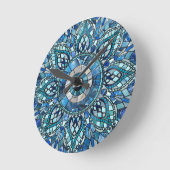 Evil Eye Amulet Mosaic Mandala Art Runde Wanduhr (Winkel)