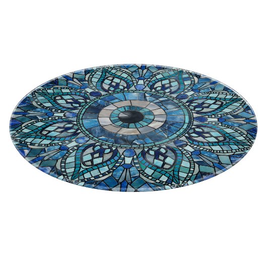 Evil Eye Amulet Mosaic Mandala Art Schneidebrett (Ecke)