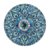 Evil Eye Amulet Mosaic Mandala Art Schneidebrett (Vorderseite)