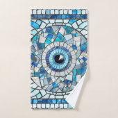 Evil Eye Amulet Mosaik Art Badhandtuch Set (Handtuch)