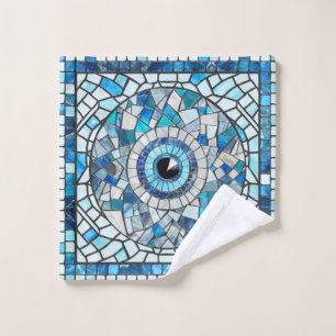 Evil Eye Amulet Mosaik Art Badhandtuch Set