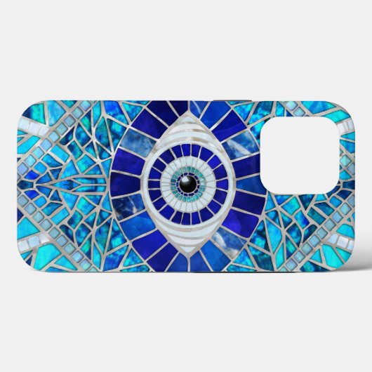 Evil Eye Amulet Mosaik Art Case-Mate iPhone Hülle (Rückseite (Horizontal))