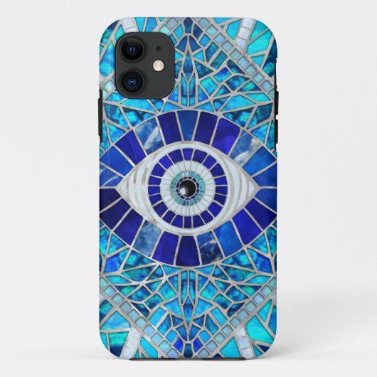 Evil Eye Amulet Mosaik Art Case-Mate iPhone Hülle (Rückseite)
