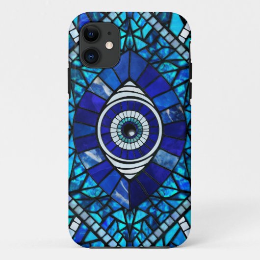 Evil Eye Amulet Mosaik Art Case-Mate iPhone Hülle (Rückseite)