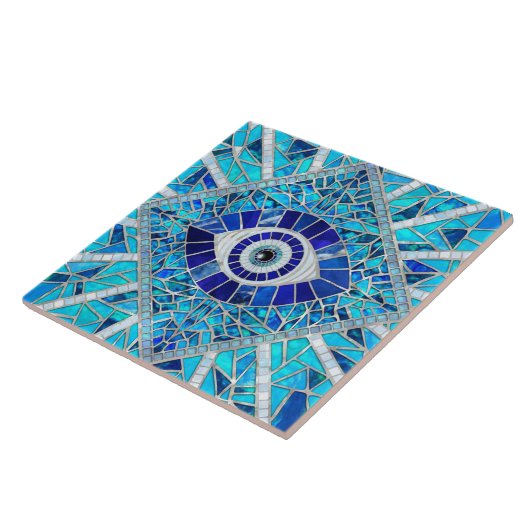 Evil Eye Amulet Mosaik Art Fliese (Seite)