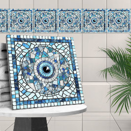 Evil Eye Amulet Mosaik Art Fliese
