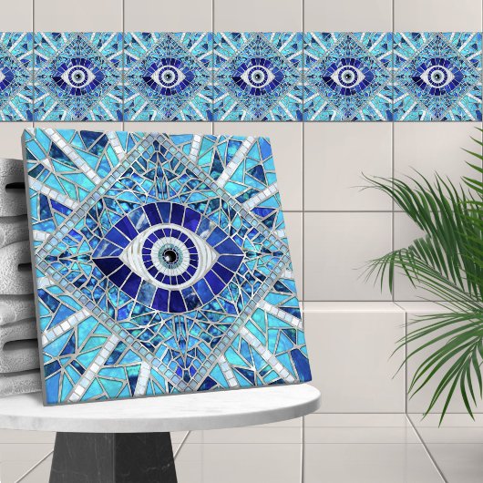 Evil Eye Amulet Mosaik Art Fliese