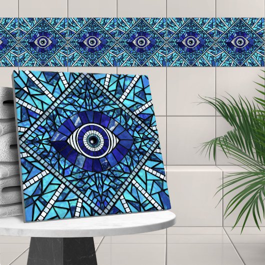 Evil Eye Amulet Mosaik Art Fliese