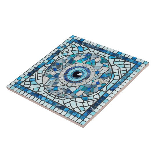 Evil Eye Amulet Mosaik Art Fliese (Seite)
