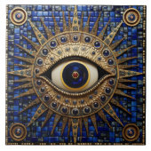 Evil Eye Amulet Mosaik Art Fliese (Vorderseite)