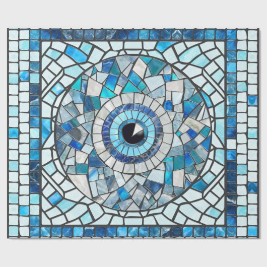Evil Eye Amulet Mosaik Art Geschenkpapier (Flach)