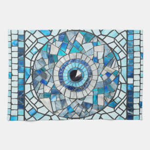 Evil Eye Amulet Mosaik Art Geschirrtuch