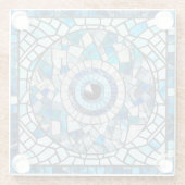 Evil Eye Amulet Mosaik Art Glasuntersetzer (Rückseite)