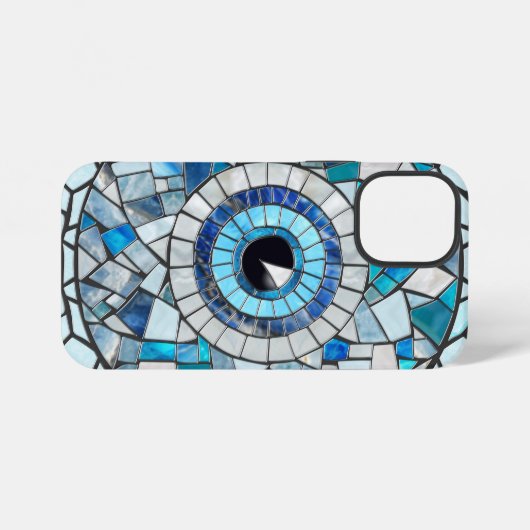 Evil Eye Amulet Mosaik Art iPhone Hülle (Rückseite (Horizontal))