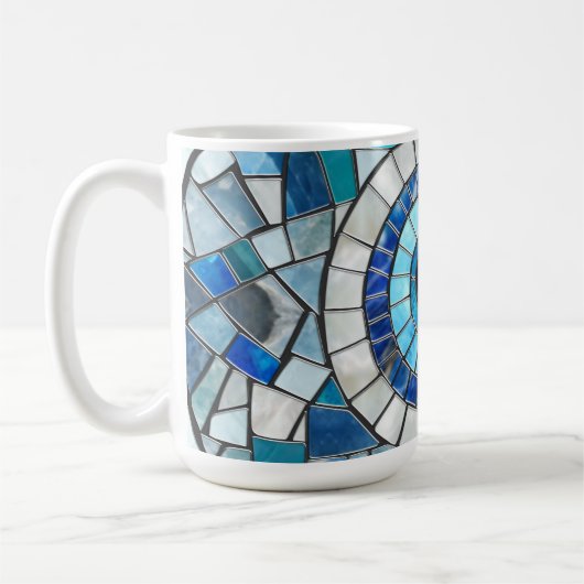 Evil Eye Amulet Mosaik Art Kaffeetasse (Links)