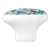 Evil Eye Amulet Mosaik Art Keramikknauf (Seitenansicht)