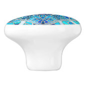 Evil Eye Amulet Mosaik Art Keramikknauf (Seitenansicht)