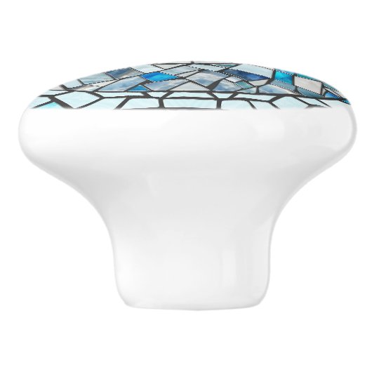 Evil Eye Amulet Mosaik Art Keramikknauf (Seitenansicht)