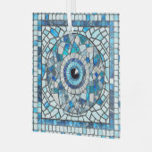 Evil Eye Amulet Mosaik Art Ornament Aus Glas (Vorderseite links)