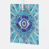 Evil Eye Amulet Mosaik Art Ornament Aus Glas (Vorderseite links)