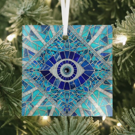 Evil Eye Amulet Mosaik Art Ornament Aus Glas (Insitu)