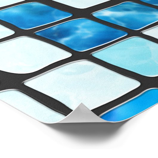 Evil Eye Amulet Mosaik Art Poster (Ecke)