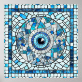 Evil Eye Amulet Mosaik Art Poster (Vorne)