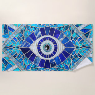 Evil Eye Amulet Mosaik Art Strandtuch