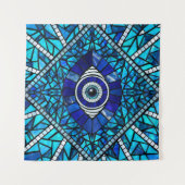 Evil Eye Amulet Mosaik Art Wandteppich (Vorderseite (Horizontal))