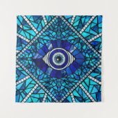 Evil Eye Amulet Mosaik Art Wandteppich (Vorderseite)
