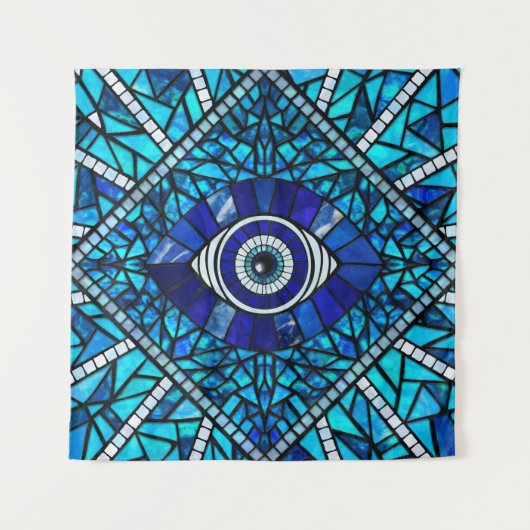 Evil Eye Amulet Mosaik Art Wandteppich (Vorderseite)