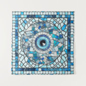 Evil Eye Amulet Mosaik Art Wandteppich (Vorderseite (Horizontal))