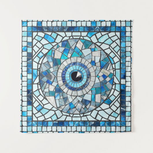 Evil Eye Amulet Mosaik Art Wandteppich (Vorderseite)