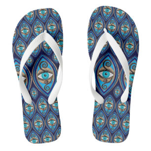 Evil Eye Amulet-Muster Badesandalen