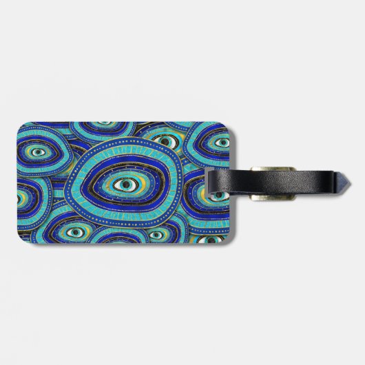Evil Eye Amulet-Muster Gepäckanhänger (Rückseite horizontal)