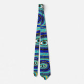Evil Eye Amulet Muster Krawatte (Rückseite)