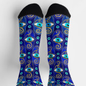 Evil Eye Amulet Muster Socken (Oben)