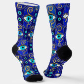 Evil Eye Amulet Muster Socken (Gewinkelt)