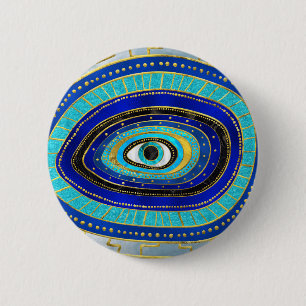 Evil Eye Amulet Ornament Button