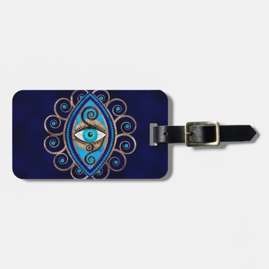 Evil Eye Amulet Ornament Gepäckanhänger (Vorderseite horizontal)