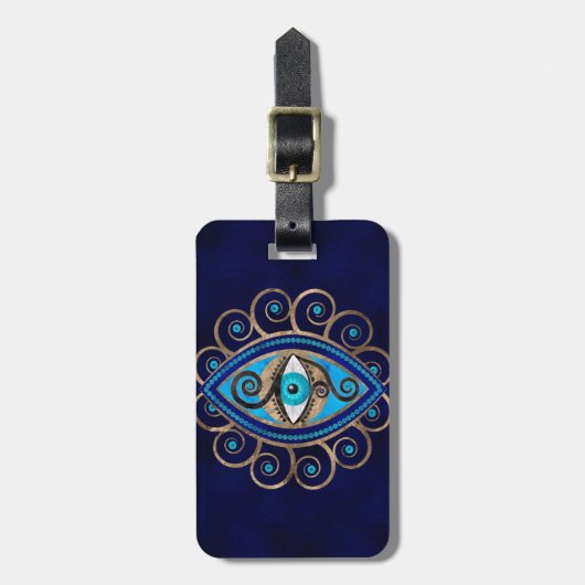 Evil Eye Amulet Ornament Gepäckanhänger (Vorderseite vertikal)