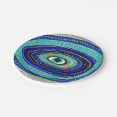 Evil Eye Amulet Ornament Pappteller (Schrägansicht)