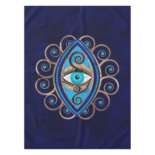 Evil Eye Amulet Ornament Tischdecke (Vorderseite)