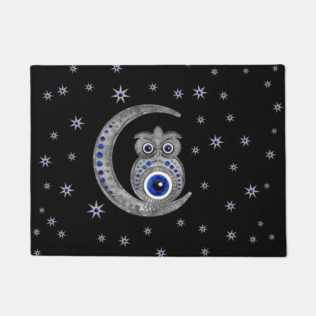 Evil Eye Amulet - Schüssel auf dem Mond Fußmatte (Vorderseite)