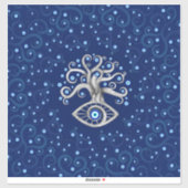Evil Eye Amulet Tree Aufkleber (Blatt)