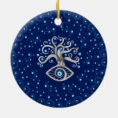 Evil Eye Amulet Tree Keramik Ornament (Hinten)