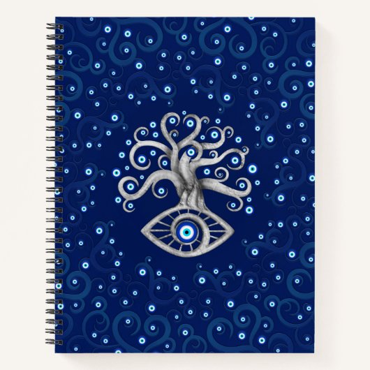 Evil Eye Amulet Tree Notizblock (Vorderseite)