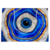 Evil Eye Aquarellfarbe und Gold Große Geschenktüte (Vorderseite)